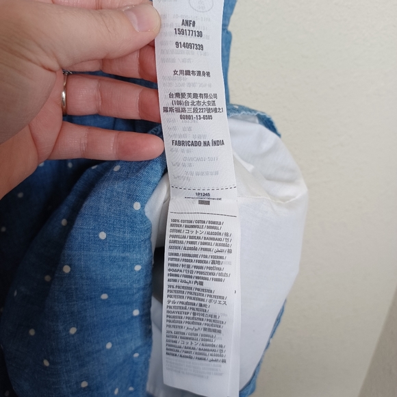 Abercrombie & Fitch Denim Blue Mini Dress - Picture 7 of 7